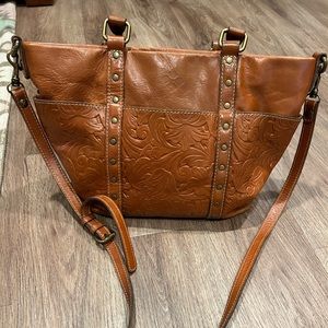 Patricia Nash tooled leather crossbody purse